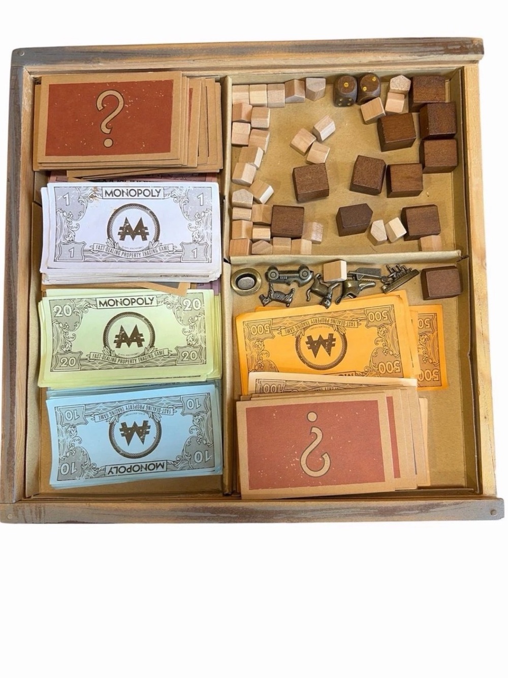 🔥 Monopoly Wooden Board Game Rustic Style Hasbro Complete 2-6 Players🔥 - Picture 2 of 4